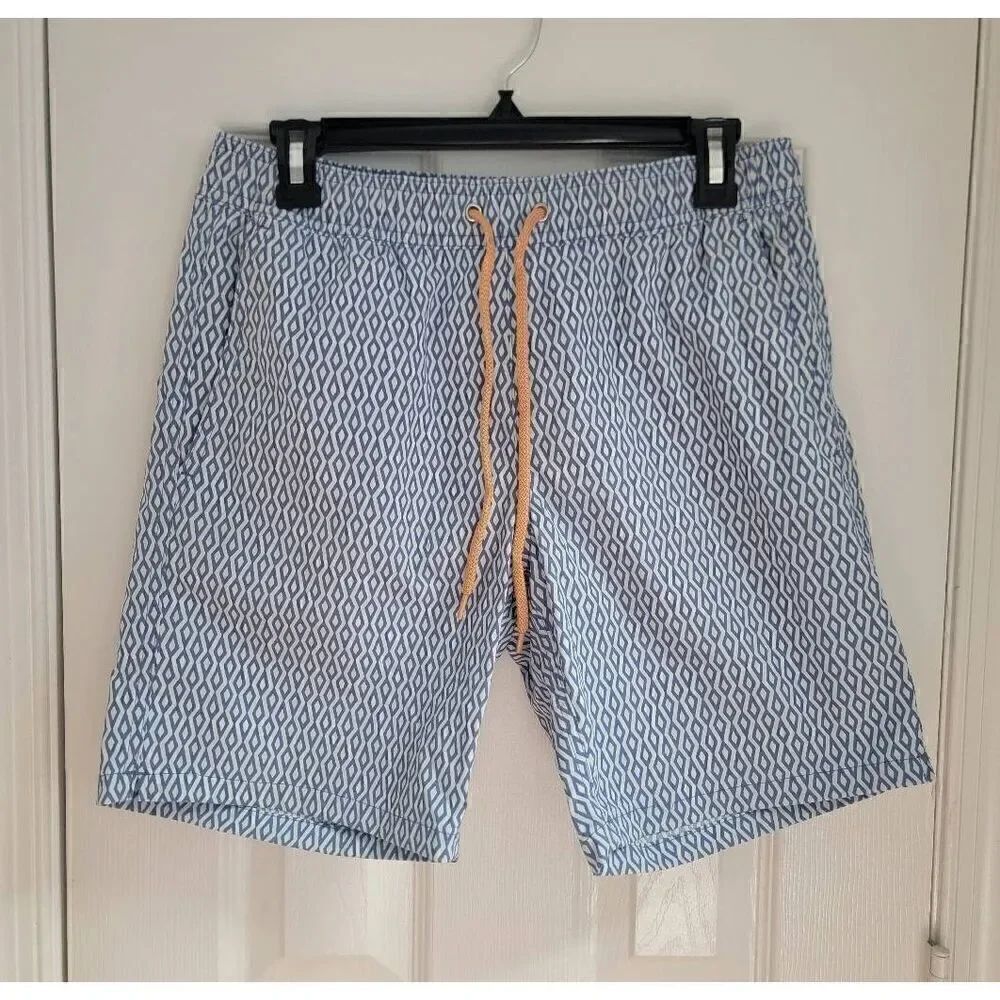 J.Crew Geometric Men Swim Trunks S 8" - Picture 2 of 8